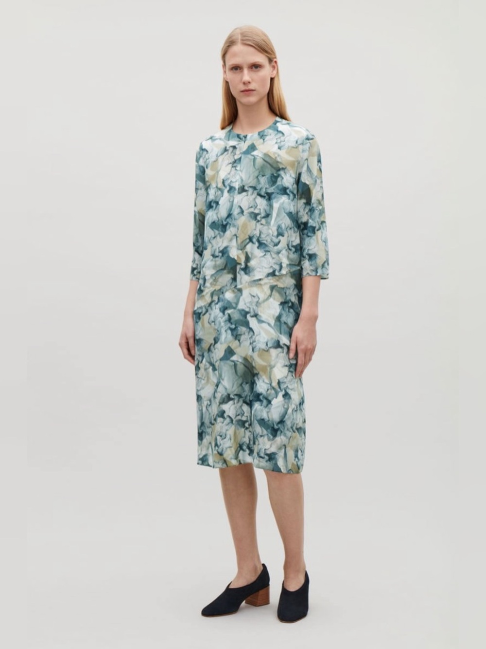 COS Printed Silk Dress